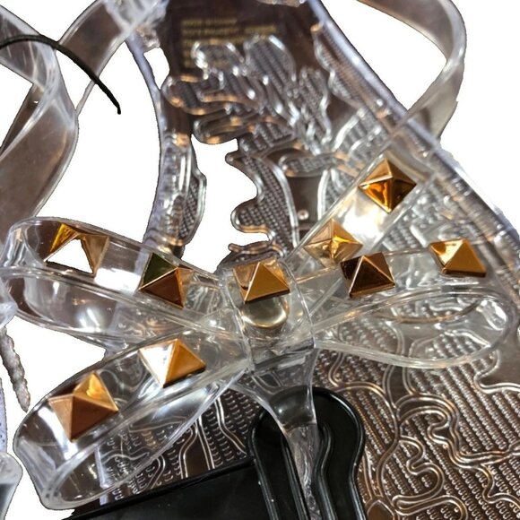 Charles Albert Clear Jelly Studded Sandals Women’s Shoe Sizes S-Large - Picture 3 of 3
